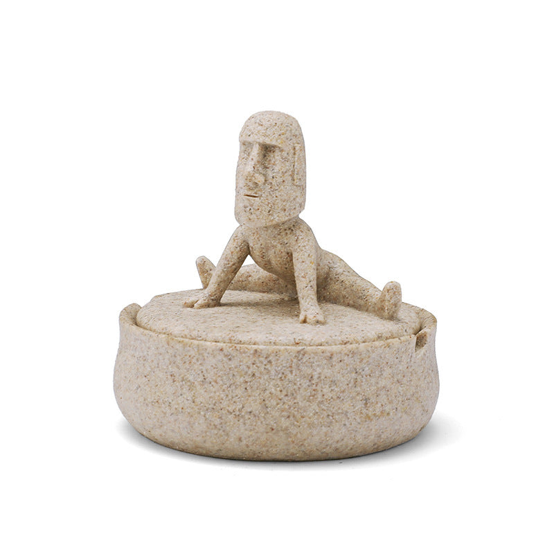 Easter Island Stoneman Personalized Ashtray