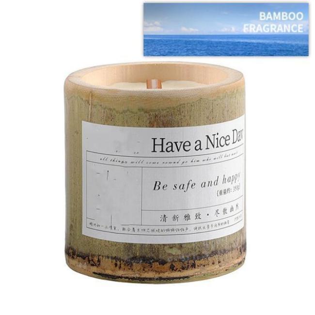 Indoor Bamboo Cup Scented Candle Valentine's Day Ambiance Gift-18