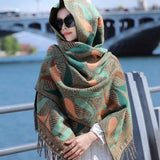 Retro Ethnic Style Shawl Damenkaschmir-ähnlicher Quastenschal