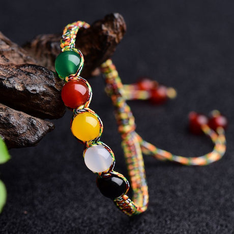 Gold Wood Water Fire Earth Elemental Balance Bracelet