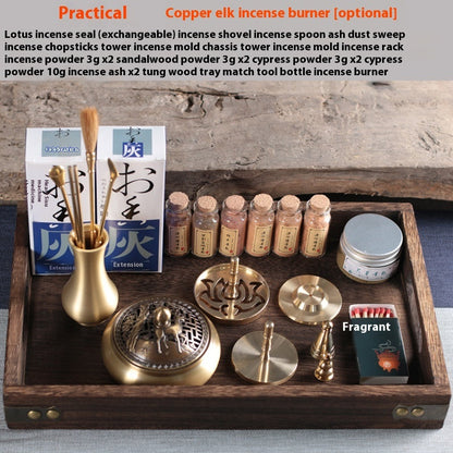 Copper Enameling Ceramic Incense Burner Incense Making Tools Set-13