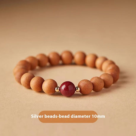 Natural Peach Wood New Chinese Meditation Bracelet