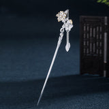 Ancient Style Twelve Flower Gods Sterling Silver Hairpin-11