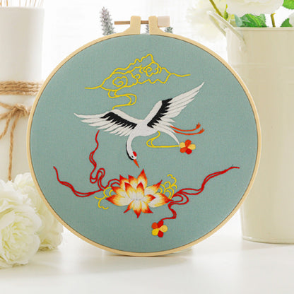 Chinese Style Flower and Bird Pattern Handmade Embroidery Material Kit-7