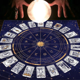 Tarot Table Cloth Moon Sun Lucky Tree Flannel Tablecloth-27