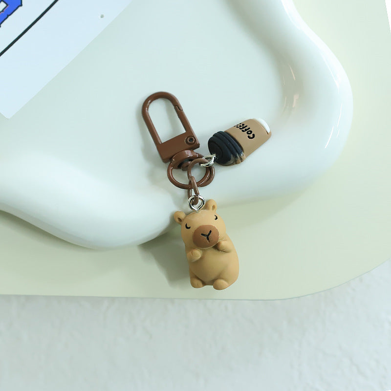 Student Favorite Cartoon Capybara 3D Resin Mini Keychain-4