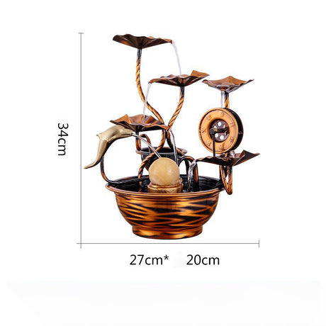 Reines Kupferwasser -Ornamente Feng Shui Wheal Wealth Brunnen