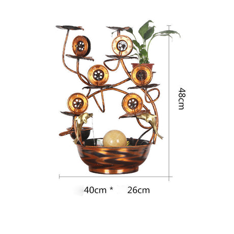 Reines Kupferwasser -Ornamente Feng Shui Wheal Wealth Brunnen