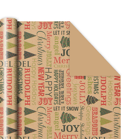Christmas Gift Packaging Kraft Paper Vintage Gift Wrap
