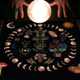 Tarot Table Cloth Moon Sun Lucky Tree Flannel Tablecloth-13