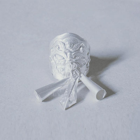 Guizhou Miao handgefertigter silberner Schmuck Neue chinesische Ohrwellenblume Ring