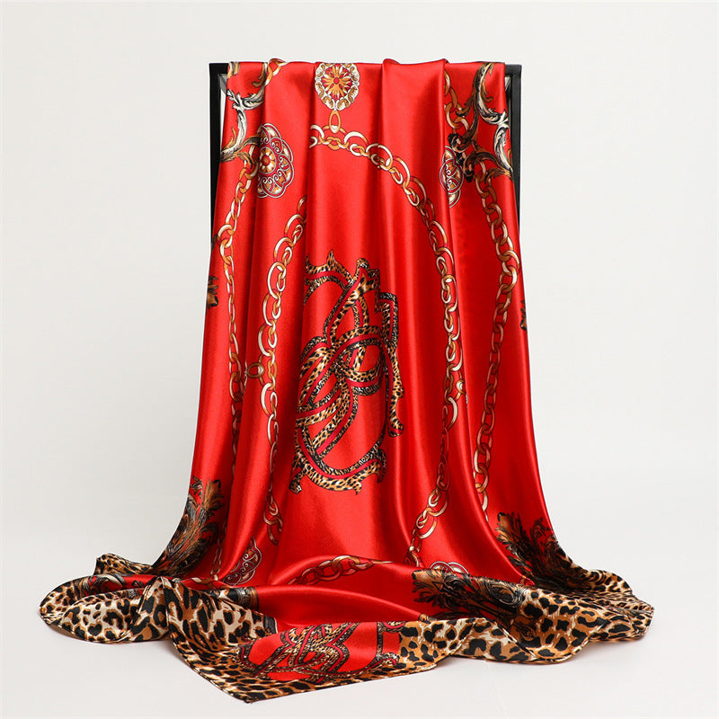 Scarf Fashion Leopard Print  Silk Scarf