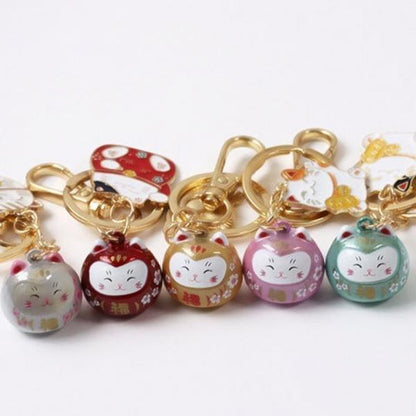 Cute Lucky Cat Car Keychain with Good Meaning-2