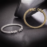 Dragon Head Cuff Bracelet for Men Vintage Metal Bracelet Gift for Him-1