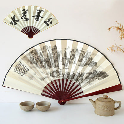 Chinese Style 8-inch Silk Folding Fan