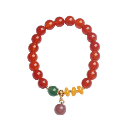 Red Agate Bracelet Hanging Yanyuan Peaches Bracelet