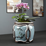 Vereinfachte Celadon Blumentopf im chinesischen Stil