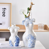 Ceramic Vase Decoration Art Body Small Blue And White Texture Homestay