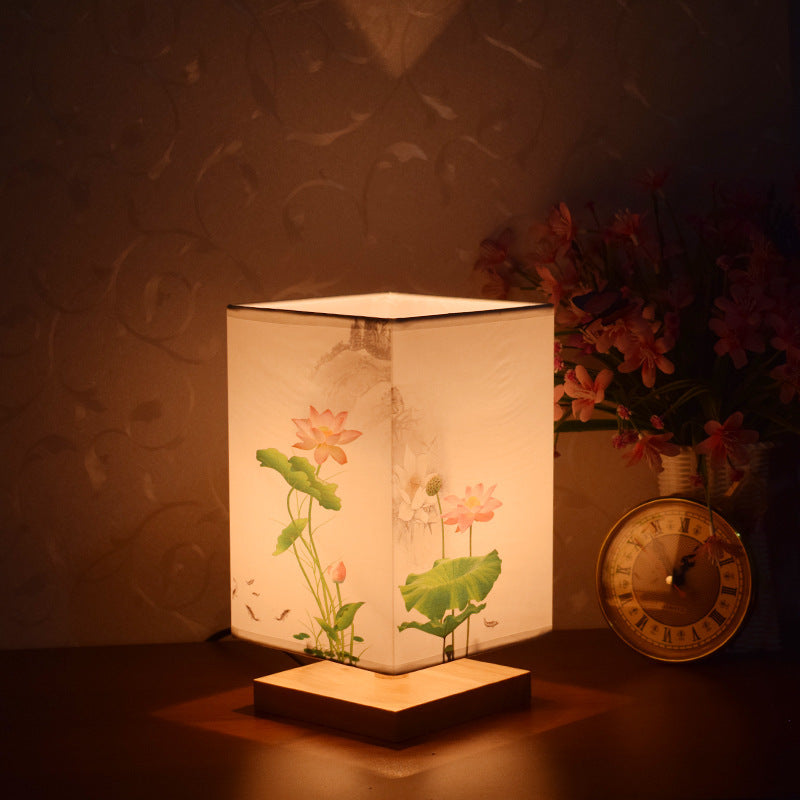 New Chinese Retro Style Bedside Night Light Warm