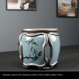 Vereinfachte Celadon Blumentopf im chinesischen Stil