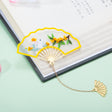 Folding Fan Bookmark DIY Handmade Embroidery Material Kit-1