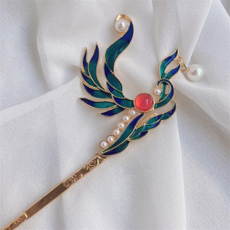 Antique Hairpin Hanfu Accessories Burning Blue Retro Hairpin