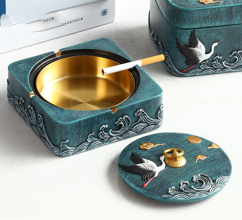 Yunhe Zen Creative Personality Trend Light Luxury Home Large Ashtray With Lid