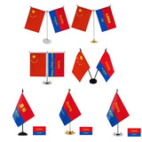 Customized Flag Single Pole Table Flag Desktop Y-shaped Crystal Decoration