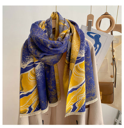 Style Double-sided Thickened Warm Scarf