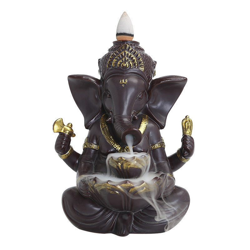 Burner Elephant Ceramic Ornaments Sandalwood Buddha Supplies