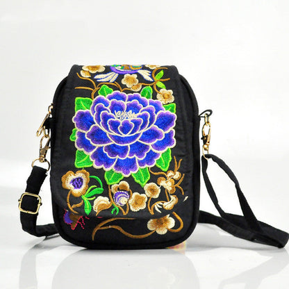 Ethnic Style Flip Marigold Embroidered Mobile Phone Bag-4