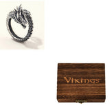 Personalized Retro Domineering Dragon Ring Ring