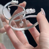 Trendy Magical Popular Relief Dragon Tail Adjustable Bangle-3