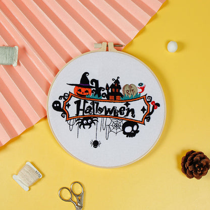 Halloween Decoration Gift Handmade Embroidery Material Kit-9