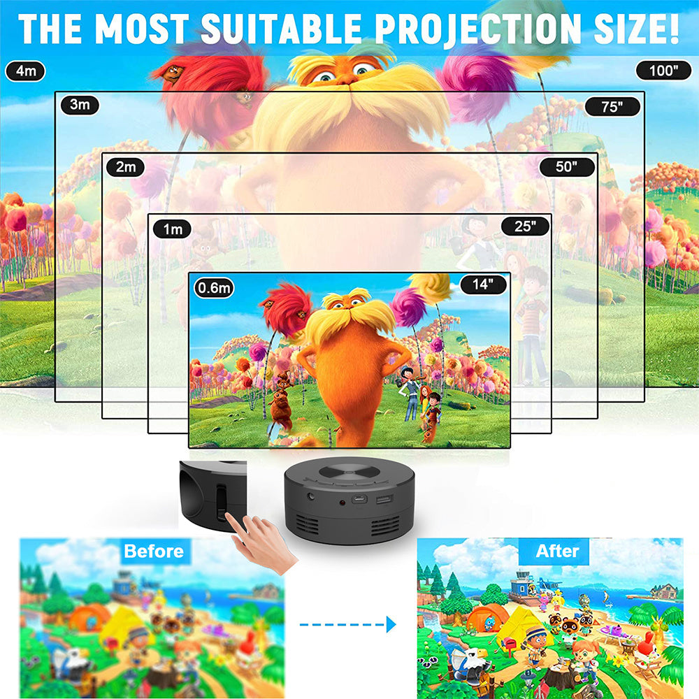Mini Portable Home Projector Children's Phone Projection