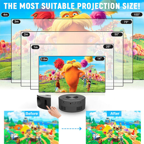 Mini Portable Home Projector Children's Phone Projection