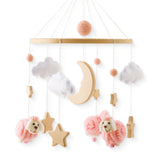 Felt Animal Baby Bed Bell Nordic Style Hand-eye Coordination Crib Hanging Ornament