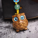 Ebony Owl Pendant Phone Keychain