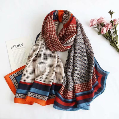 Shawl Autumn And Winter Warm British Plaid Korean Style Scarf Dual-use