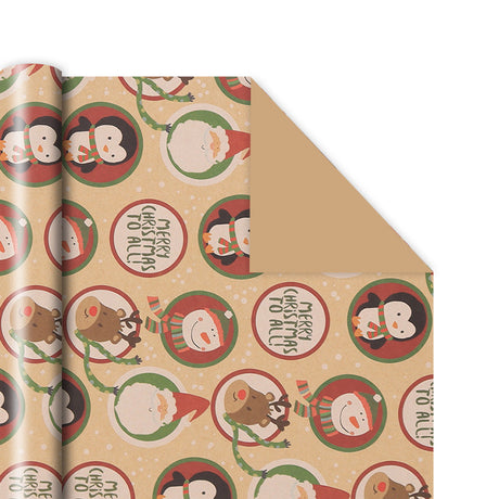 Christmas Gift Packaging Kraft Paper Vintage Gift Wrap
