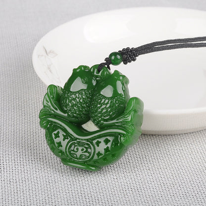 Hetian Jade Surplus Year After Year Pendant