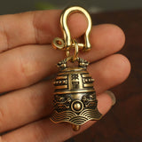 Pure Brass Bell Men's Car Key Chain Pendant