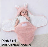 Super Soft Baby Sleeping Bag Fluffy Fleece Swaddle Blankets Unisex Baby Wrap