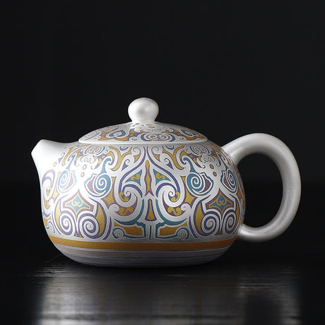 Hand-painted Silver Gilded Fengming Pot Teapot Single Teapot