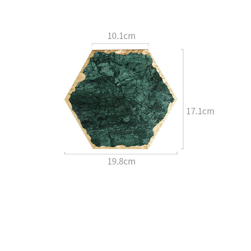 Emerald Natural Marble Placemat Coaster Plate