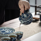 Hauswarmende Geschenke Keramik Teapot Teetasse Set Kung Fu Tea Tea Wayer mit Tee Tablett