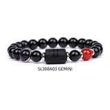 Natural Agate Zodiac Bracelet Unisex Astrology Jewelry-10