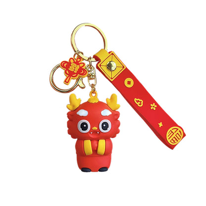 Fashions Joyful Chinese Loong Couple Gift Keychain-3