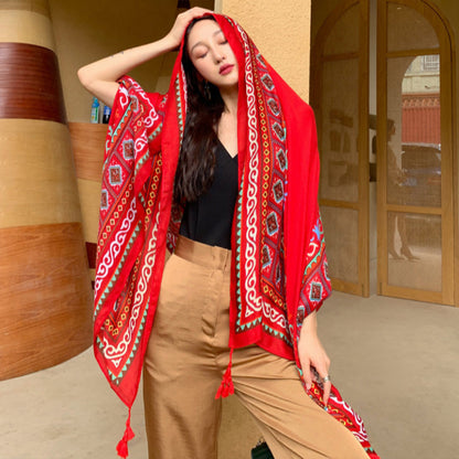 Women's Fashion Casual Ethnic Style Shawl Scarf