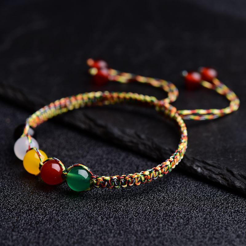 Gold Wood Water Fire Earth Elemental Balance Bracelet